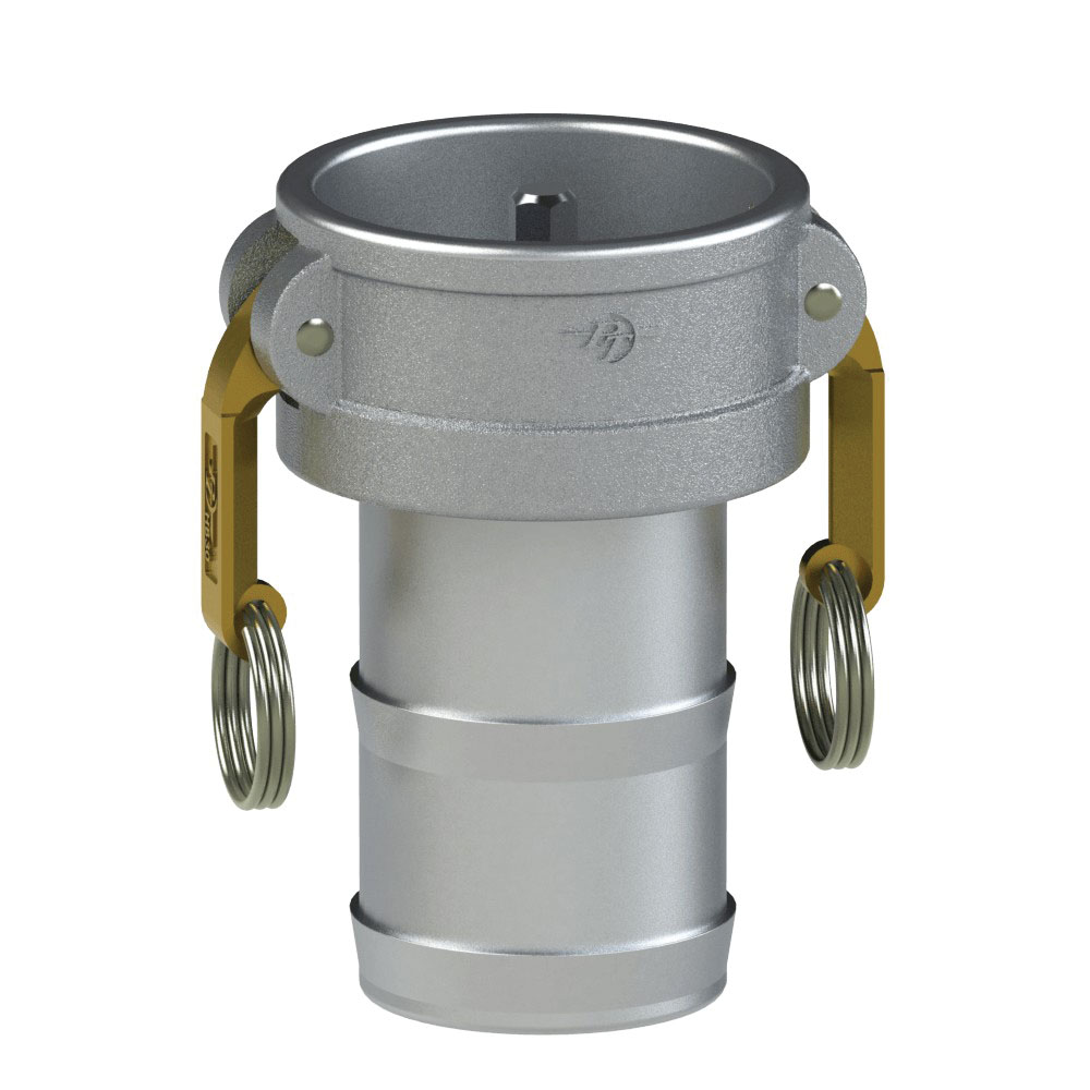 PT Coupling Safety Tank Solutions 87103000 Push Rod Coupler, 3 in Coupler x 3 in Hose Shank, Aluminum