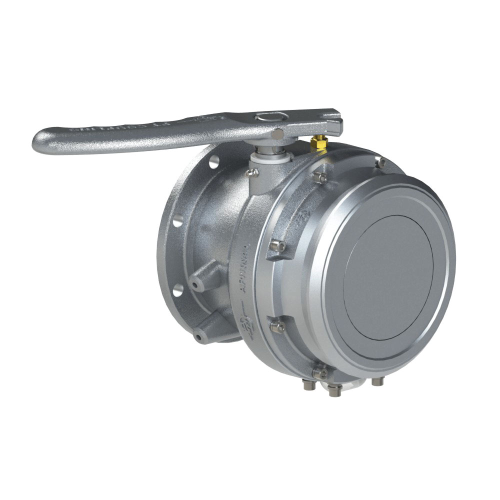 PT Coupling Safety Tank Solutions 89005000 Openable Bottom Loading Gravity Valve with Sight Glass, 4 in, Aluminum
