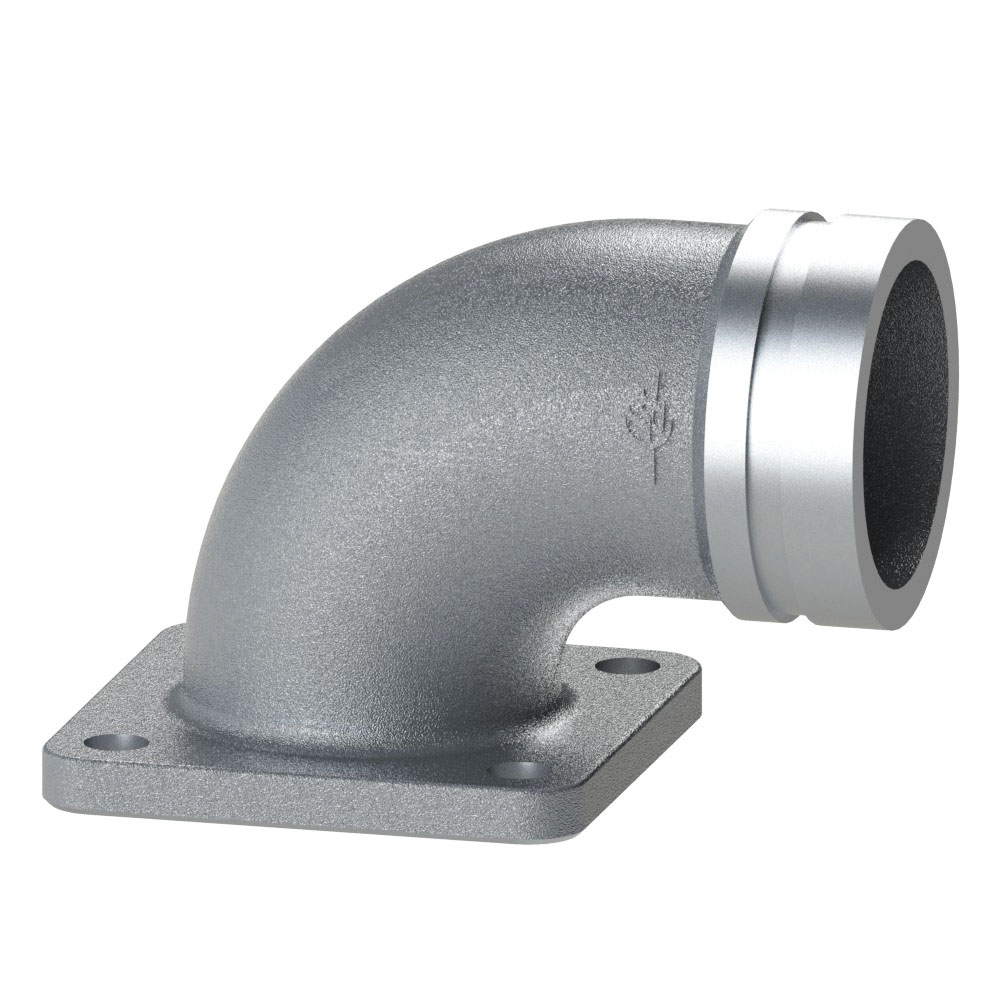 PT Coupling Safety Tank Solutions SPS100048 Vane Crossover Elbow, 3 in, Flanged x Grooved Connection