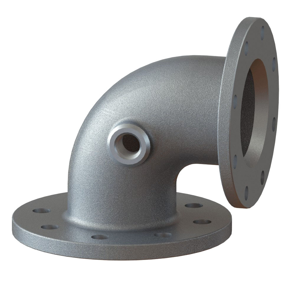 PT Coupling Safety Tank Solutions SPS100385 Elbow, 3 in Flanged x 4 in TTMA Flanged
