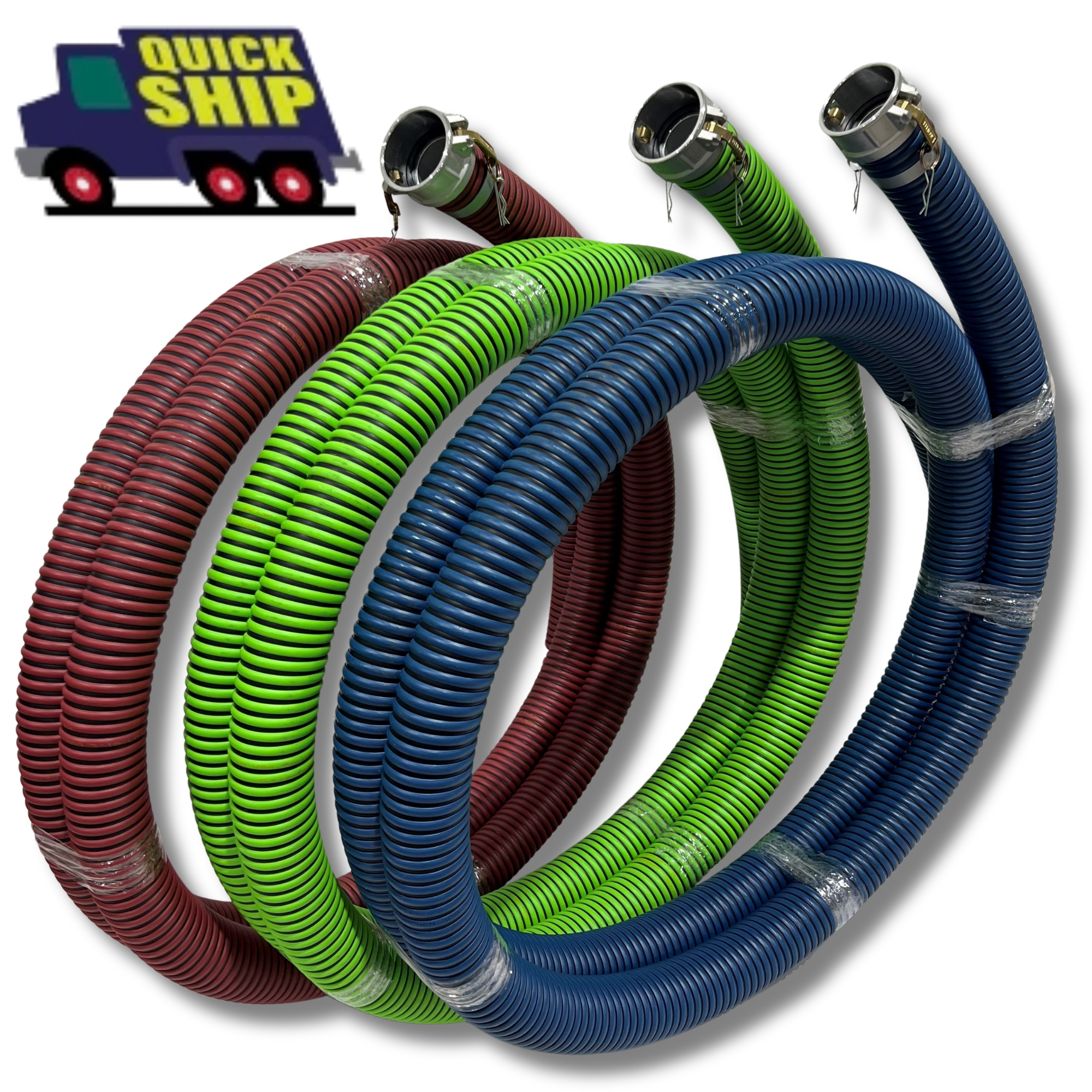 Pre-Coupled EPDM Kanaflex Suction Hose - Ready to Ship!