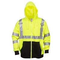 Hi-Viz Class 4 Lime Hooded Sweatshirt