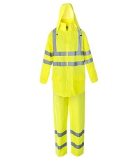 Rain Suit, Hi-Vis, 2-Piece, Class 3