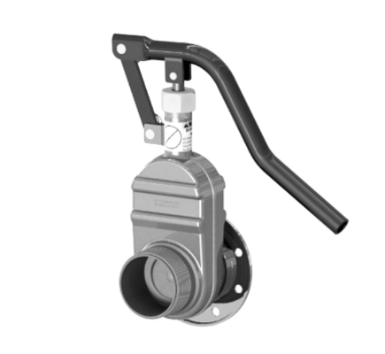 Betts Stainless Steel Sliding Gate Valve - TTMA Flange x MNPT