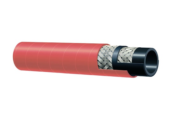 Red EPDM Braided Steam Hose - 270PSI