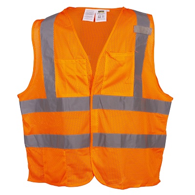 COR-BRITE Self Extinguishing Safety Vest - Hi Viz Orange