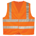 CLASS 2 SELF EXTINGUISHING SAFETY VEST, HI VIZ ORANGE