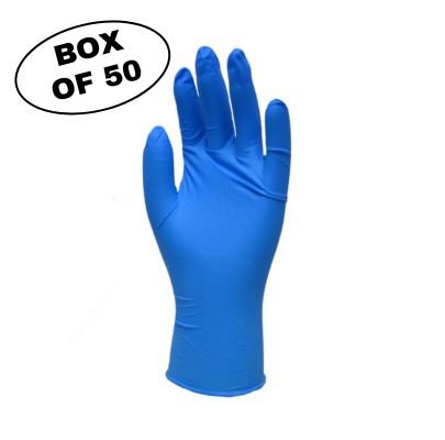 8 Mil Nitrile Blue Disposable Gloves - Powder/Latex Free