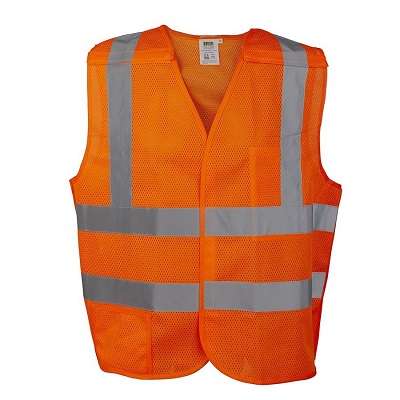 Class 2 Breakaway Safety Vest with Orange Mesh