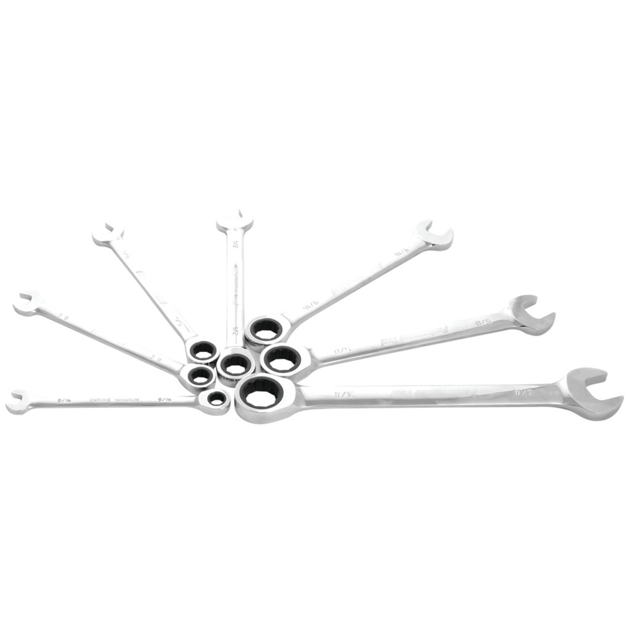 7 pc. SAE Ratcheting Wrench Set