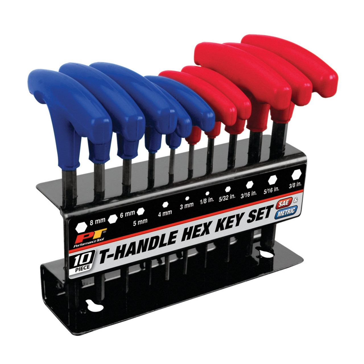 10 pc. SAE/Metric T-Handle Hex Key Set