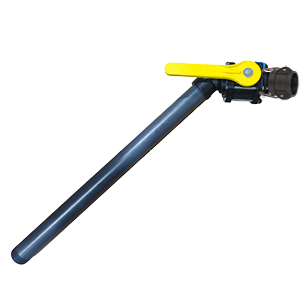 Portable Toilet Wand Assembly with PVC Pipe, Poly Cam Fitting - No Handle