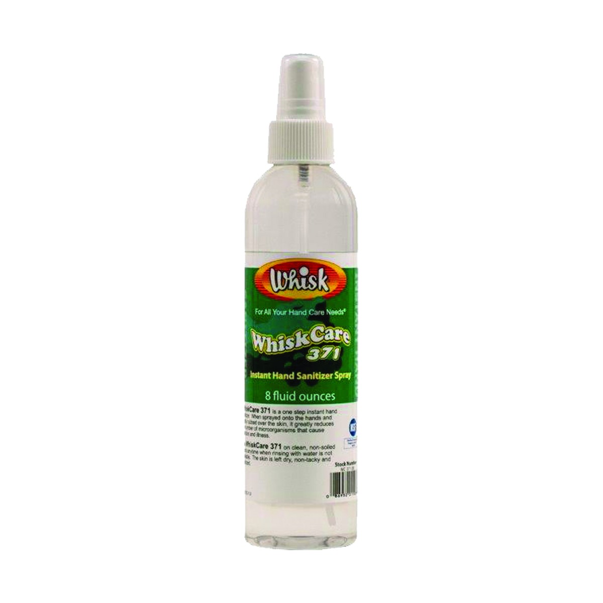 WhiskCare 371 Instant Hand Sanitizer Spray, Spray, 8 Fl Oz, case of 12