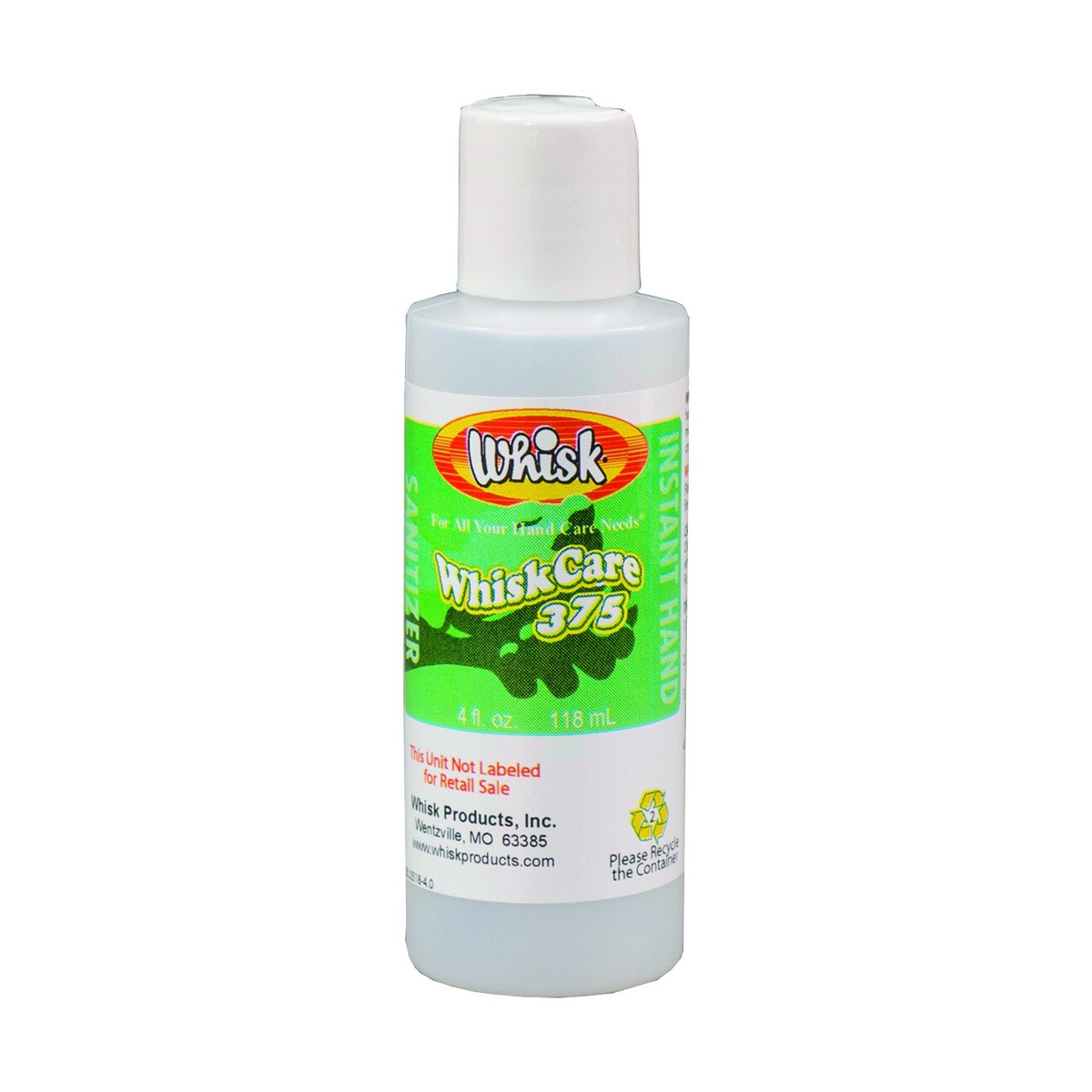 WhiskCare 375 Instant Hand Sanitizer, Gel, 4 Fl Oz, case of 24