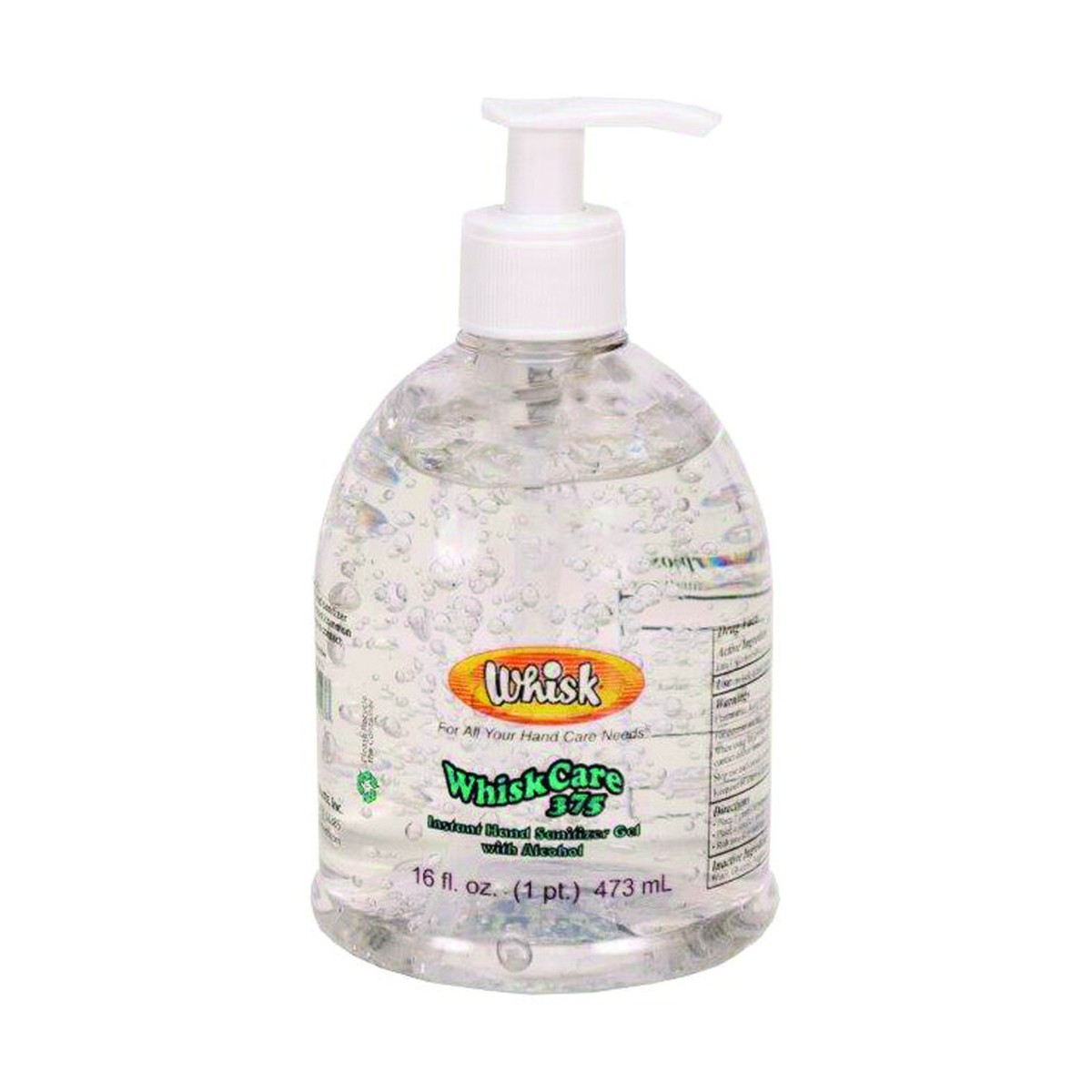WhiskCare 375 Instant Hand Sanitizer, Gel, 16 Fl Oz, case of 6