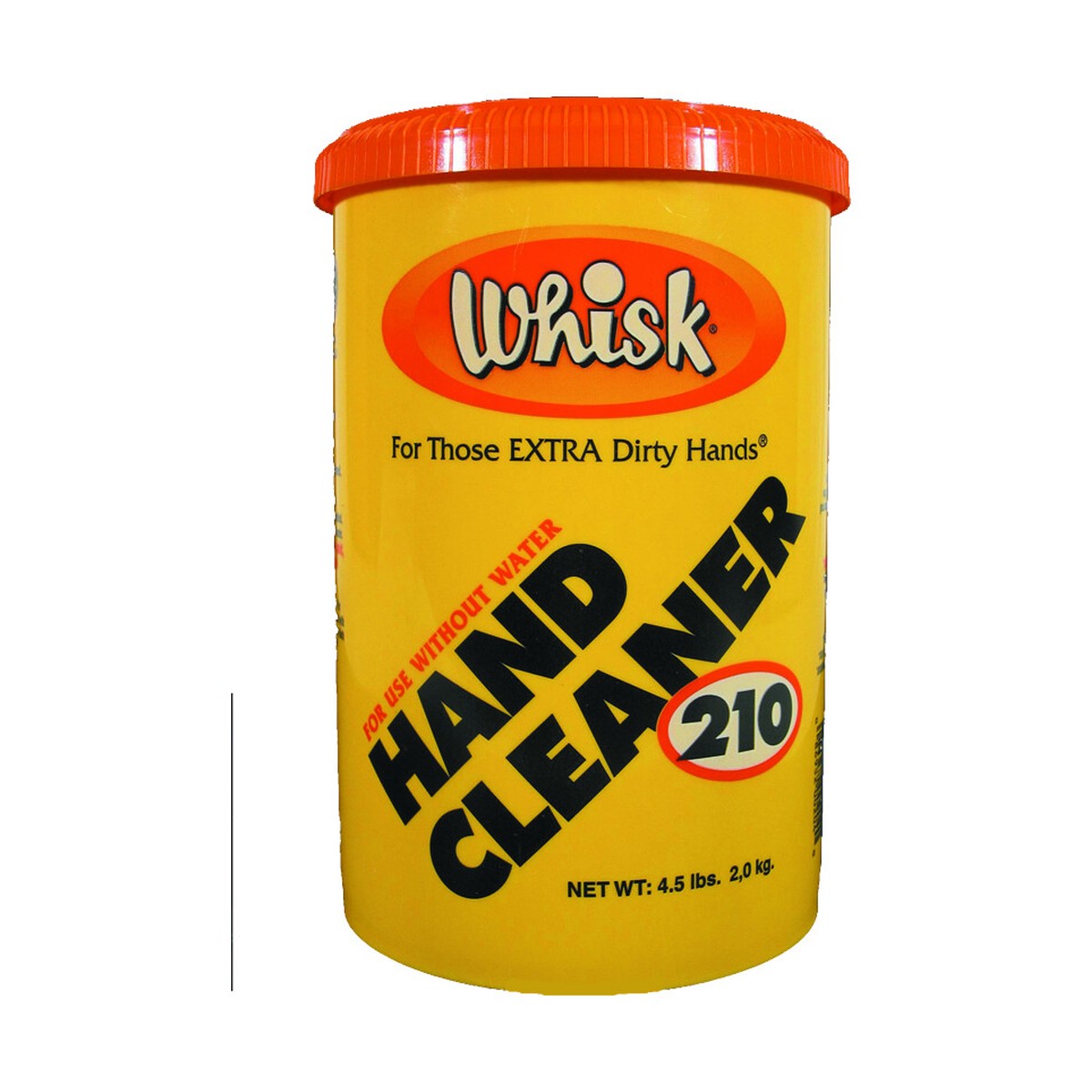 Whisk Hand Cleaner 210 Yellow Waterless Hand Cleaner, Paste, 4.5 Lb, case of 6