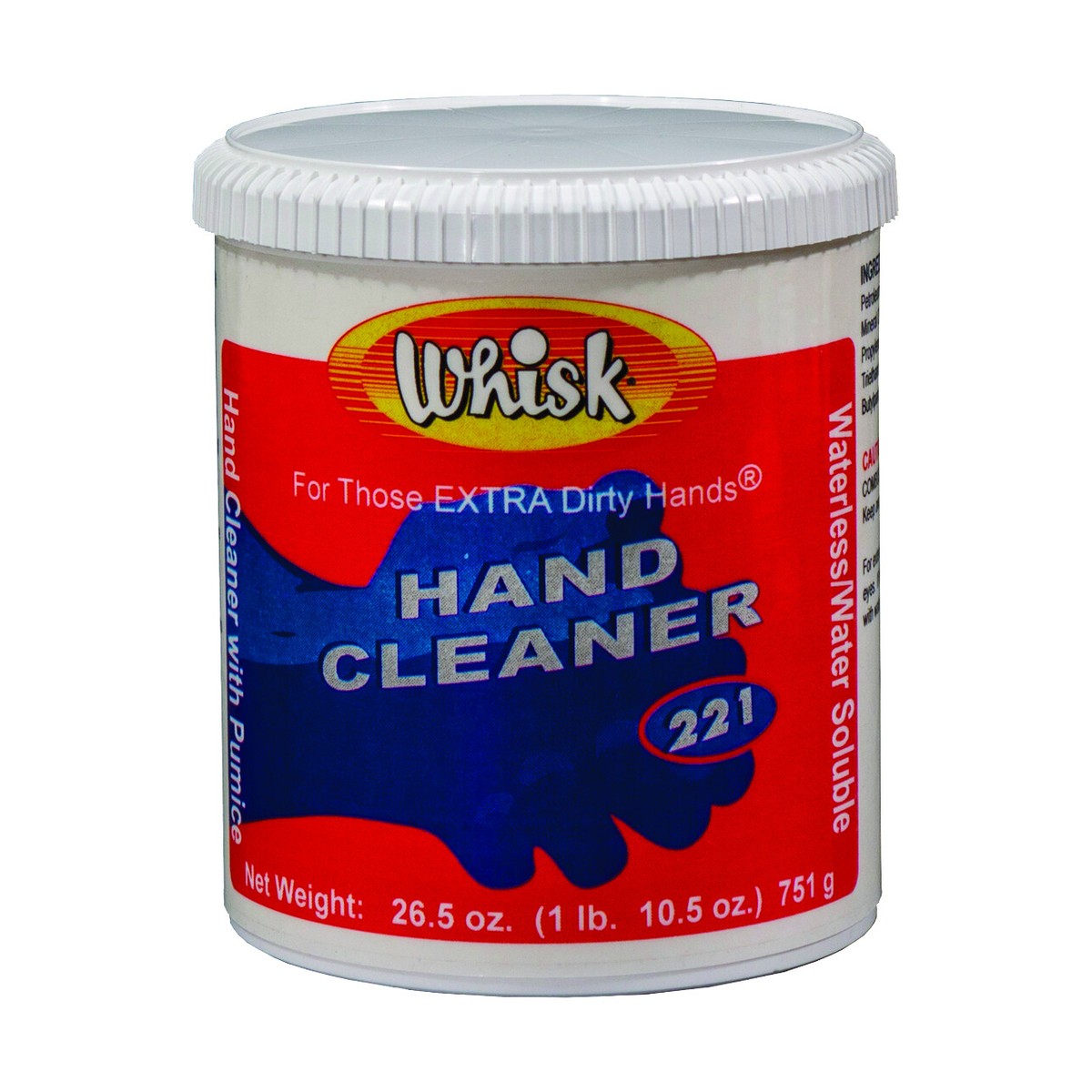 Whisk Hand Cleaner 221 Cherry Waterless Hand Cleaner with Pumice, Paste, 26.5 Oz, case o