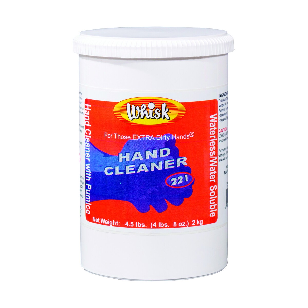 Whisk Hand Cleaner 221 Cherry Waterless Hand Cleaner with Pumice, Paste, 4.5 Lb, case of