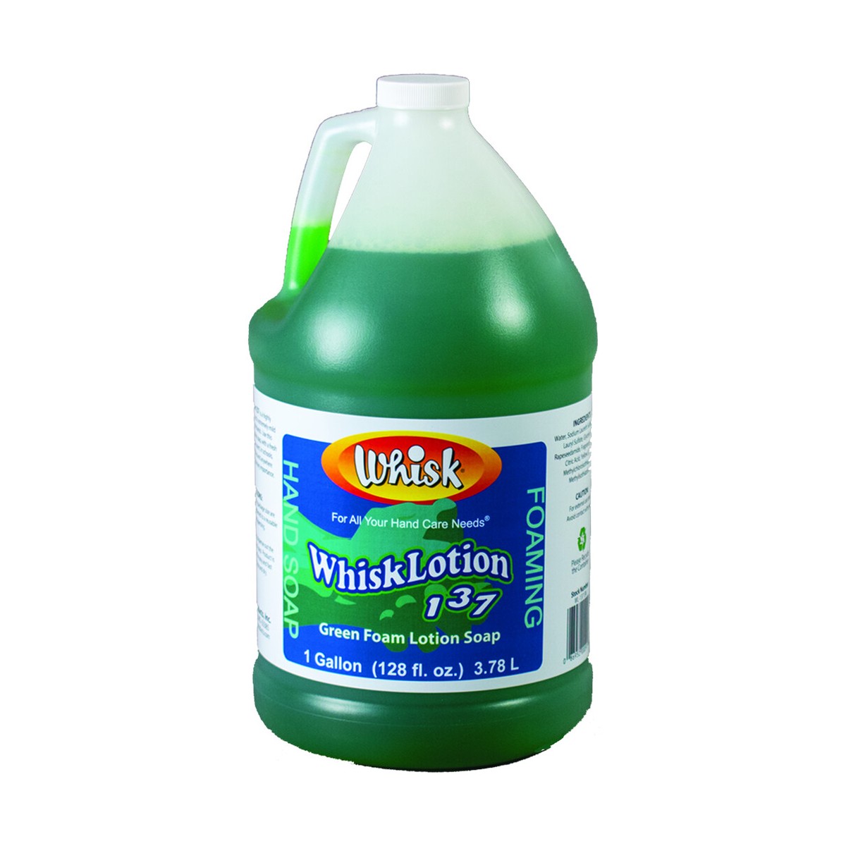 WhiskLotion 137 Green Foam Lotion Soap, Foam, 1 Gal, case of 4