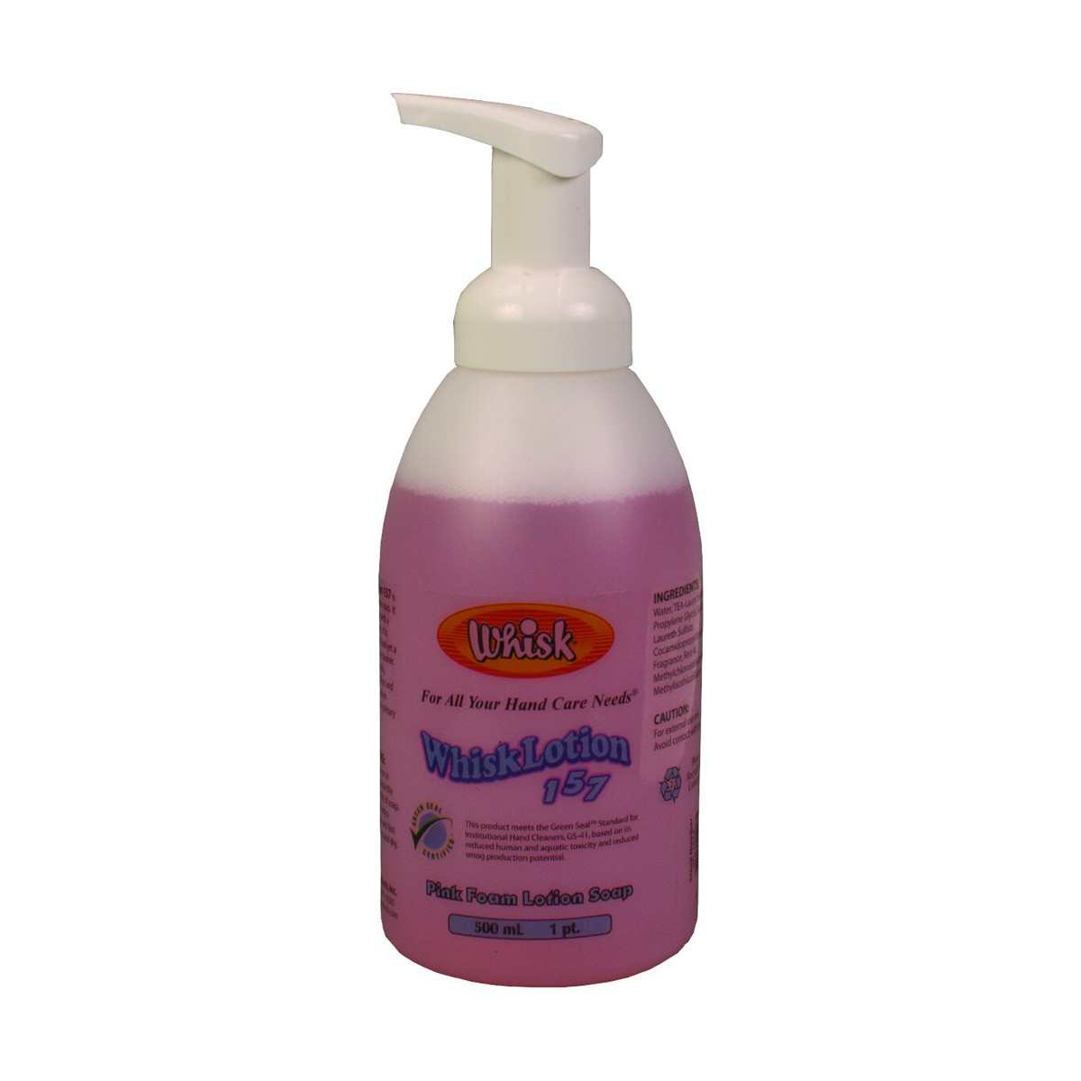 WhiskLotion 157 Pink Foam Lotion Soap, Foam, 550mL, case of 6