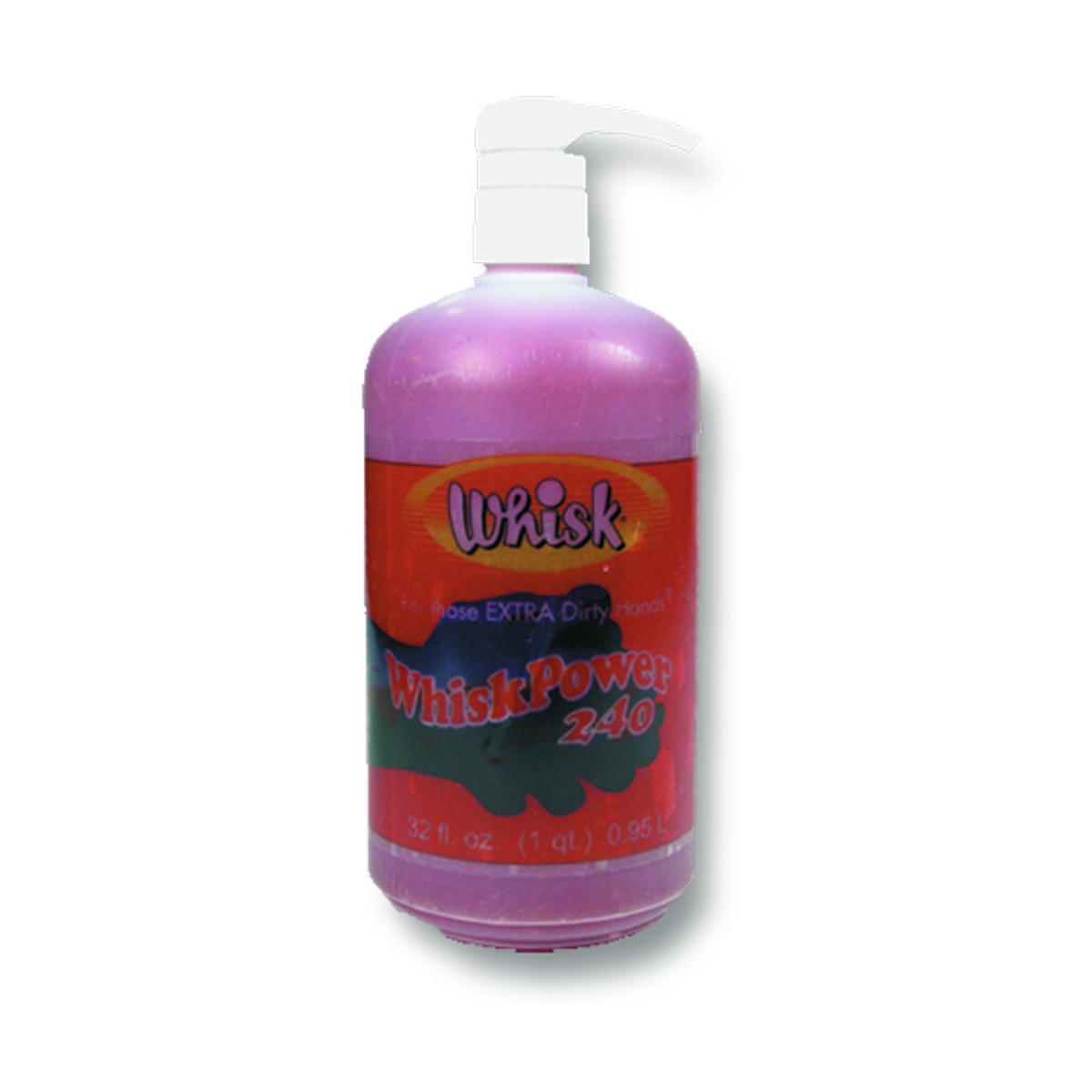 WhiskPower 240 Red Hand Soap with Pumice, Liquid, 32 Fl Oz, case of 4