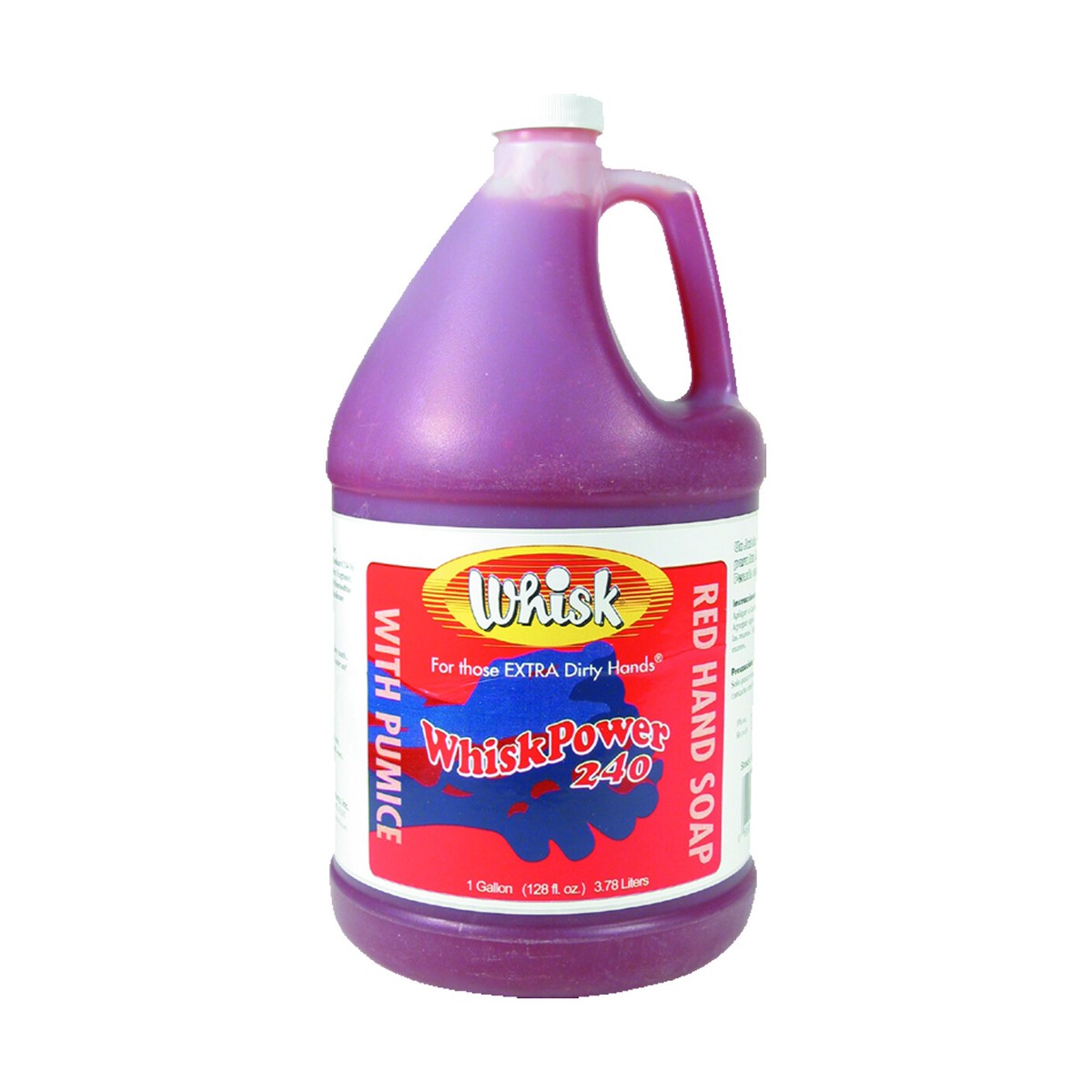 WhiskPower 240 Red Hand Soap with Pumice, Liquid, 1 Gal, case of 4
