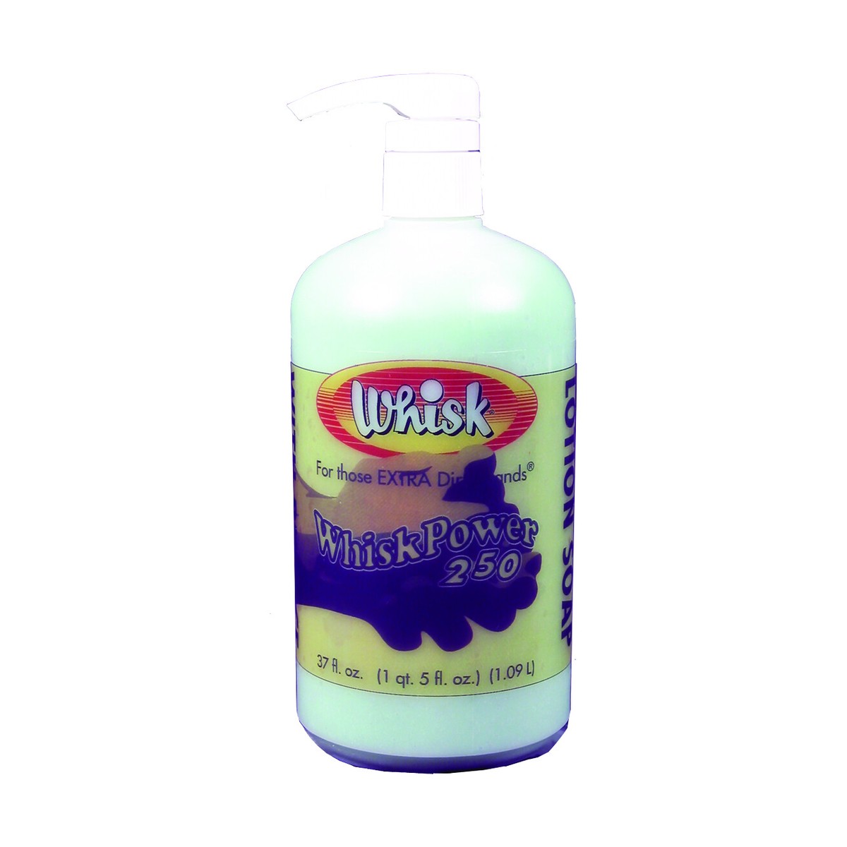 WhiskPower 250 Green Lotion Soap with Pumice, Liquid, 32 Fl Oz, case of 4