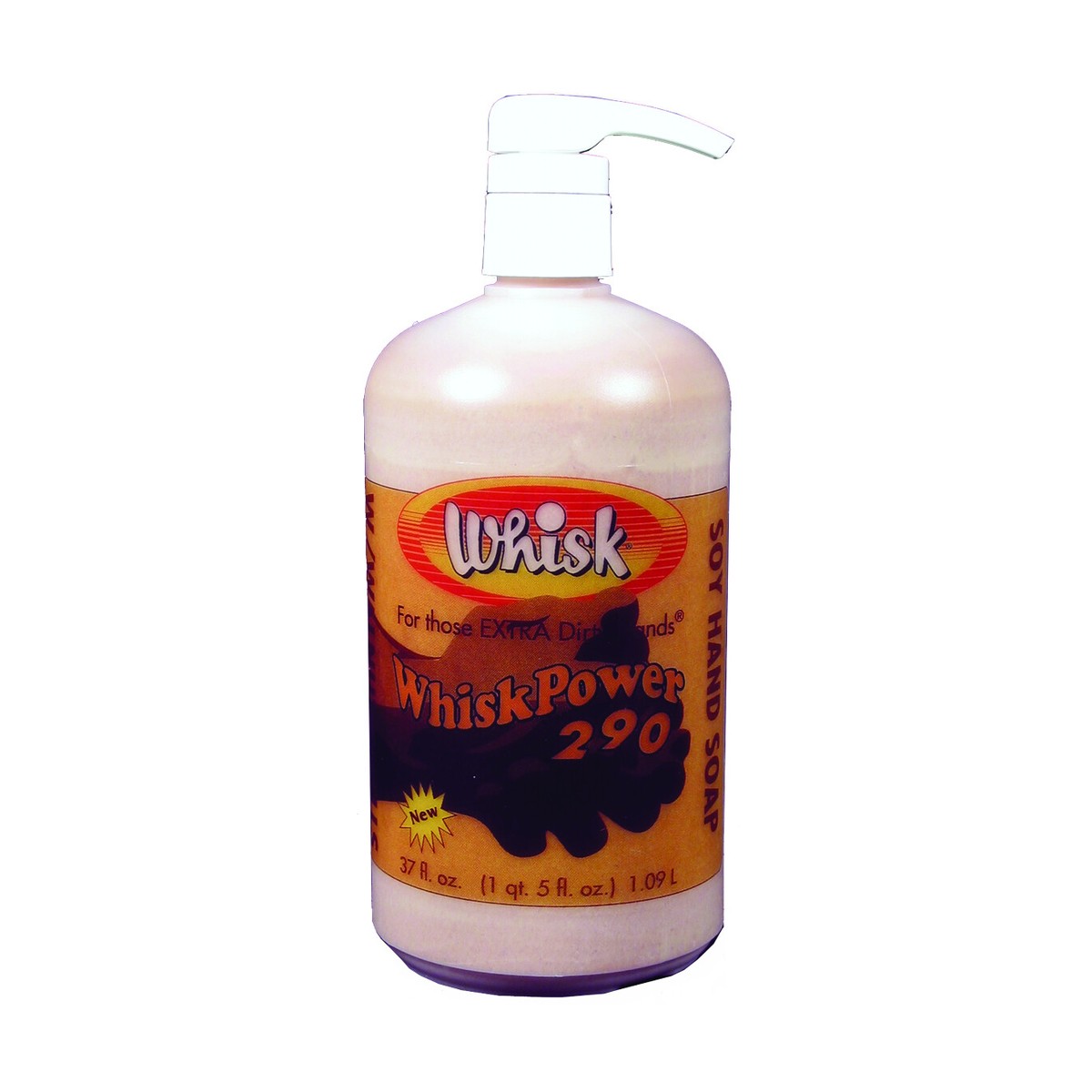 WhiskPower 290 Soy Based Hand Soap with Walnut Shells, Liquid, 32 Fl Oz, case of 4