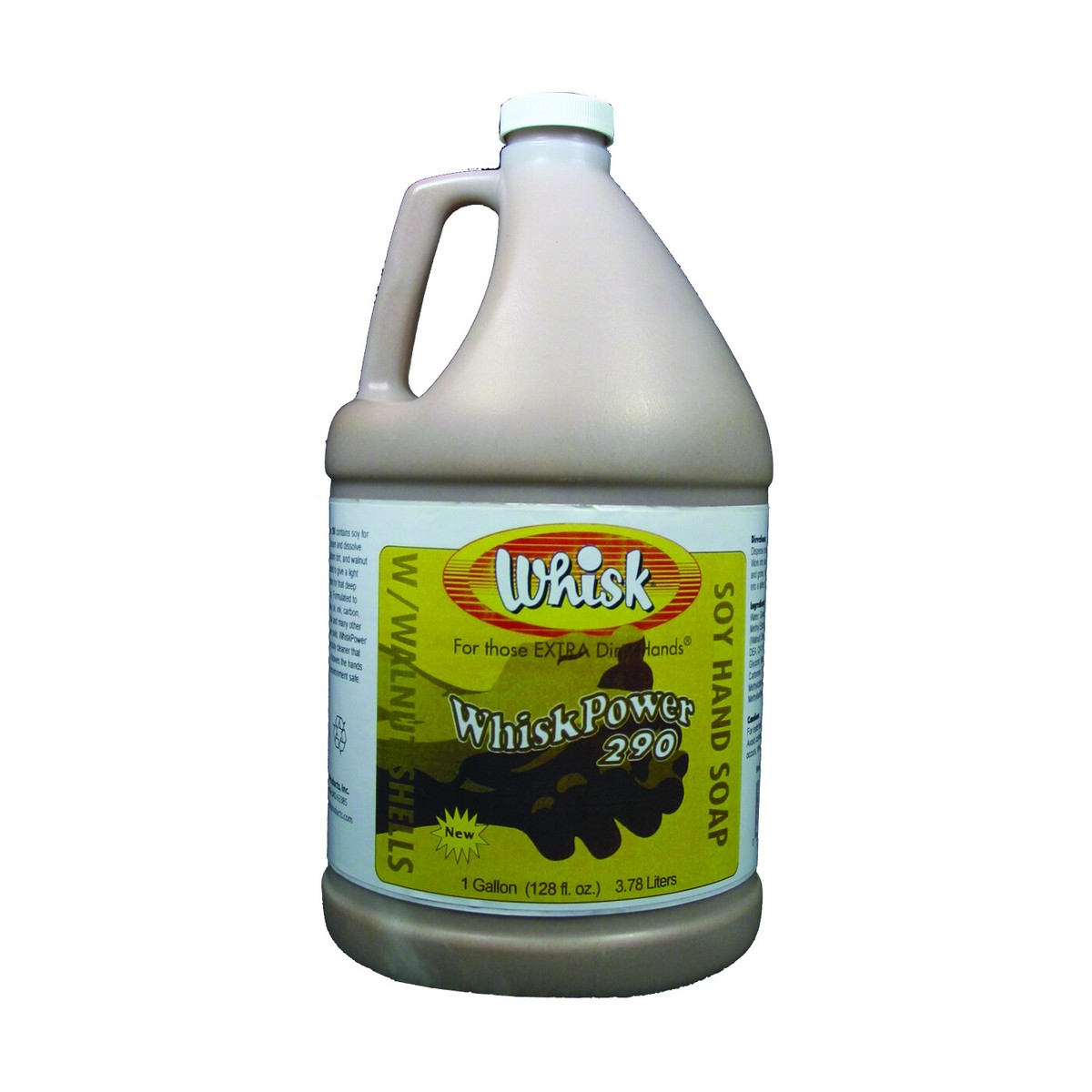 WhiskPower 290 Soy Based Hand Soap with Walnut Shells, Liquid, 1 Gal, case of 4