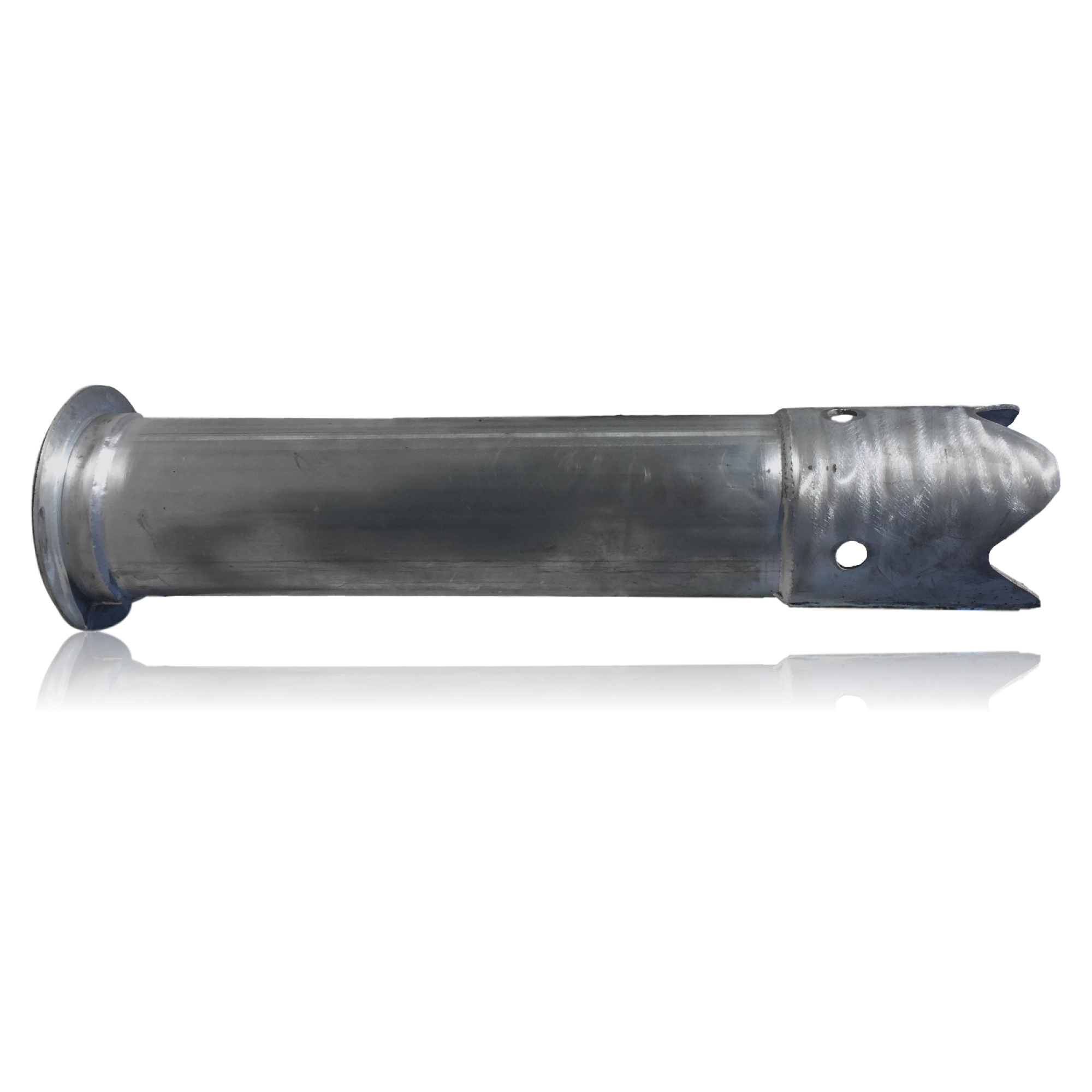 Aluminum Vacuum Tube - Flat Flange X Crown Nozzle