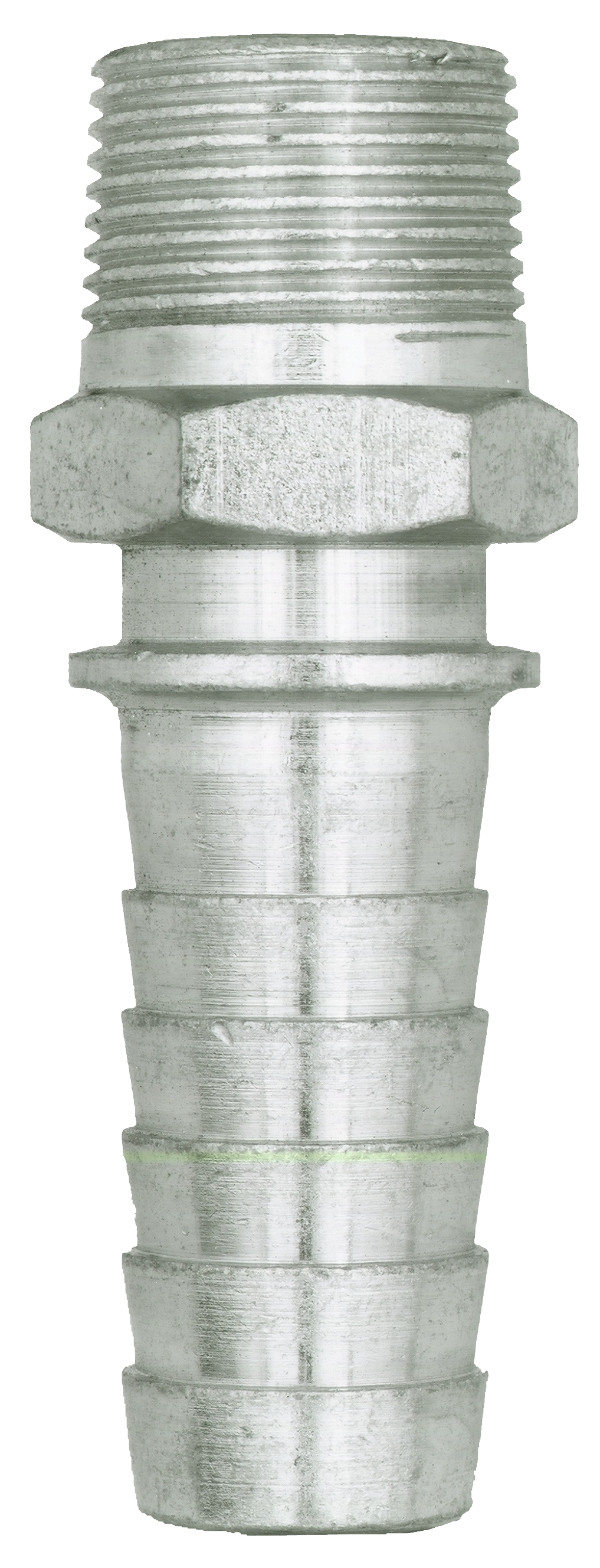 PT Coupling 90000165 Ground Joint Stem, 1-1/4 in Hose Shank x 1-1/4 in MNPT, Ductile Iron, Zinc-Plated