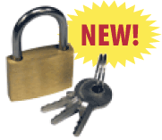 FULL BRASS PADLOCK, 25mm WIDE,